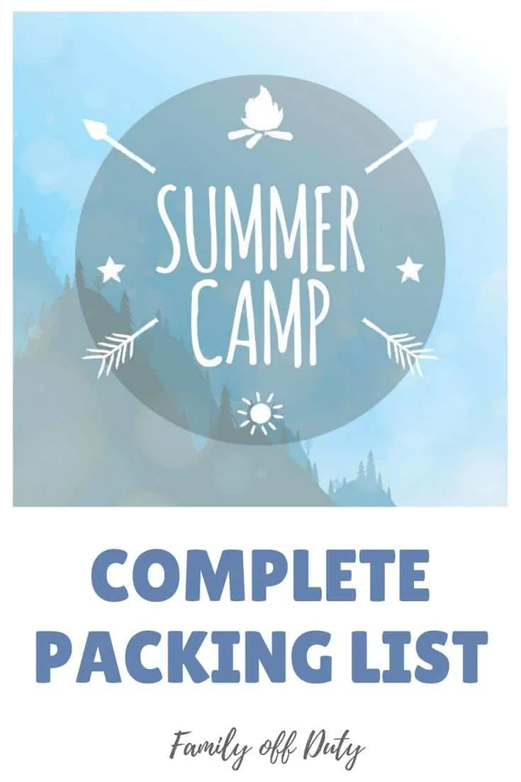 Summer camp complete packing list #summercamp #packinglist #summercamppacking
