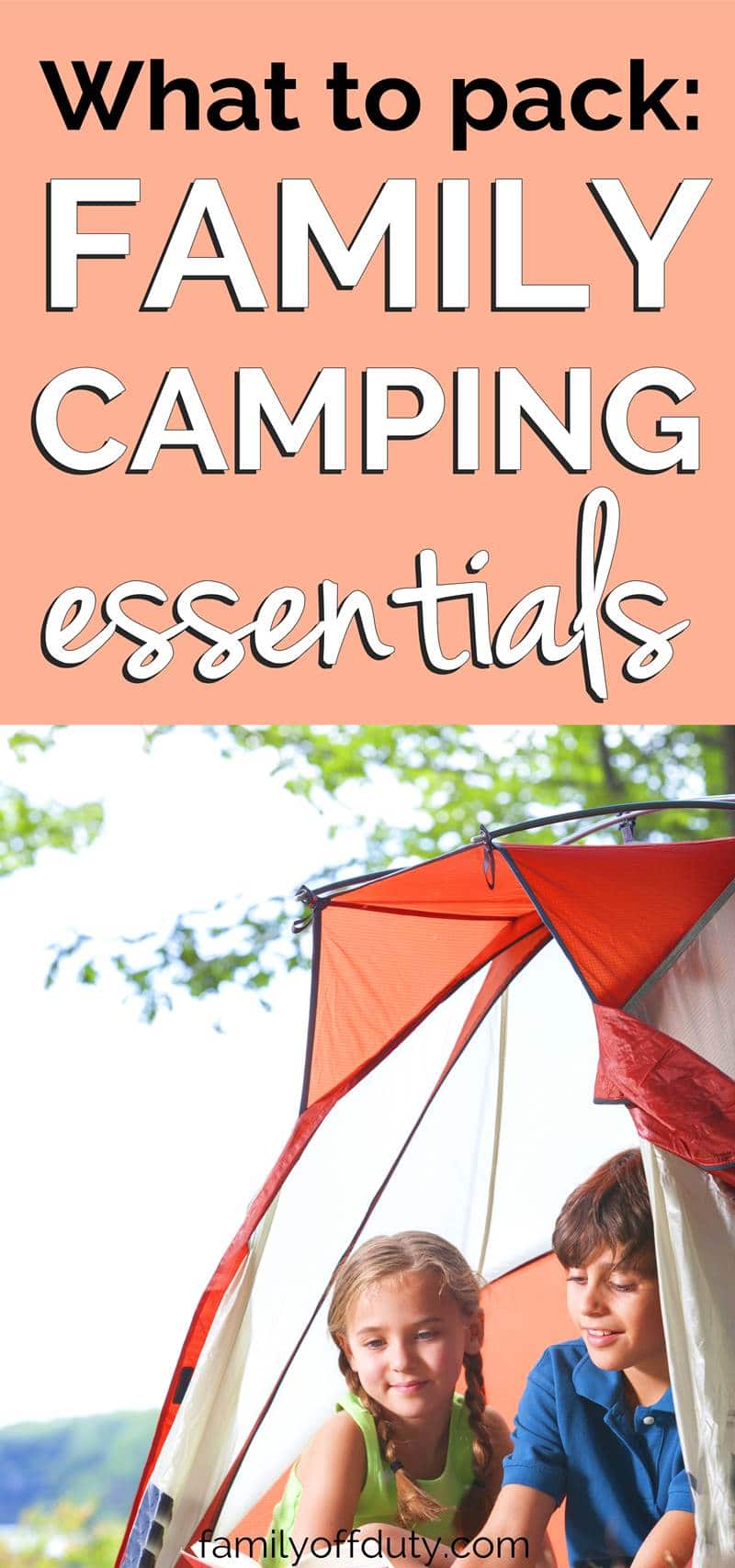 essentials for camping with kids