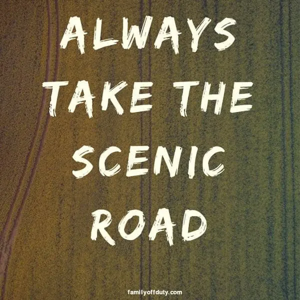 travel quotes short - always take the scenic road