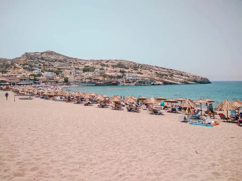 Matala beach Greece, best beach town in Crete