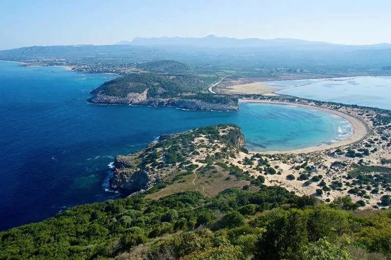 Voidokilia beach Messinia, best Peloponnese beaches