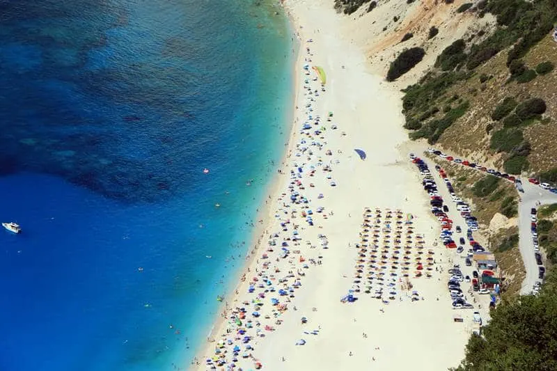 Myrtos beach, best beach in Kefalonia