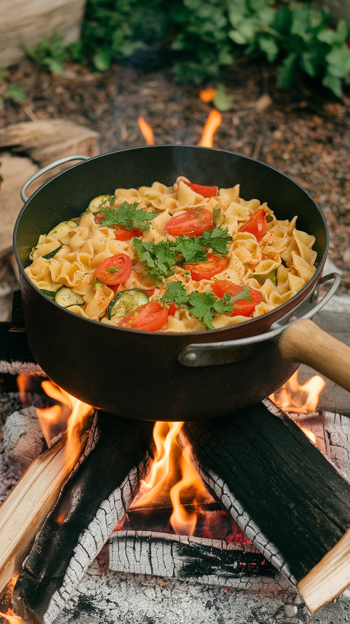 Pasta One pot camping meals