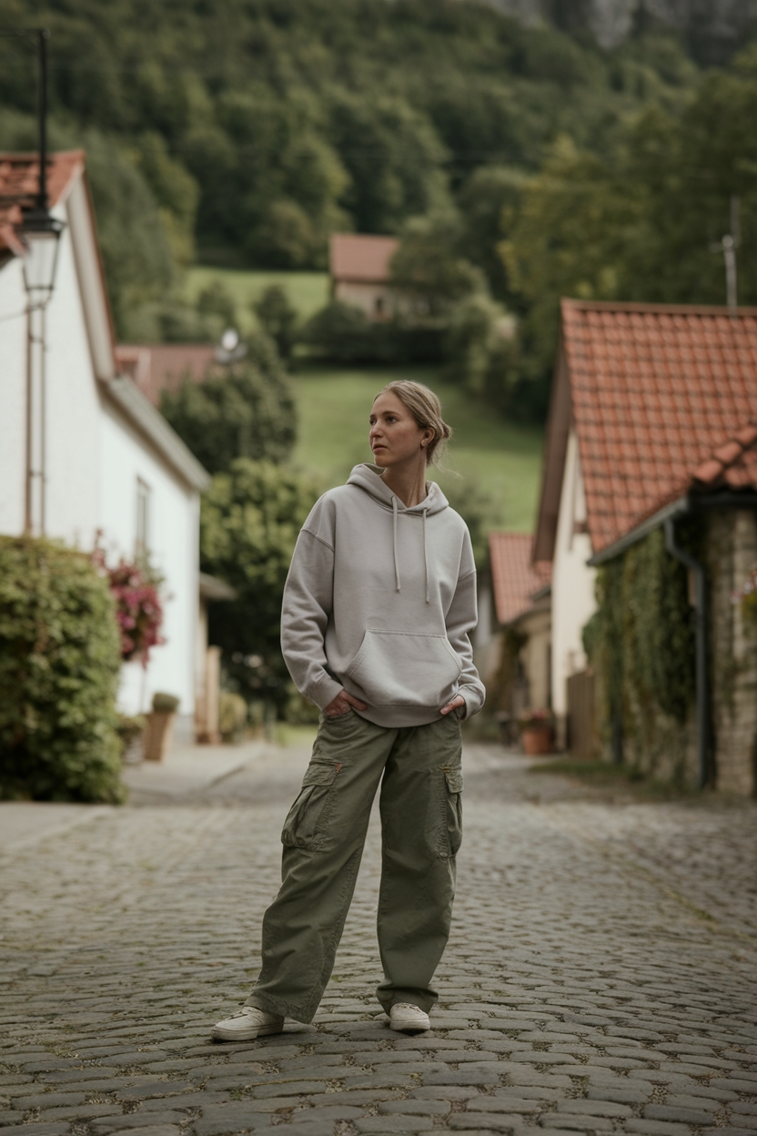 comfortable travel outfit idea