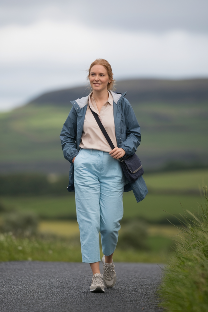 layered clothing for unpredictable weather