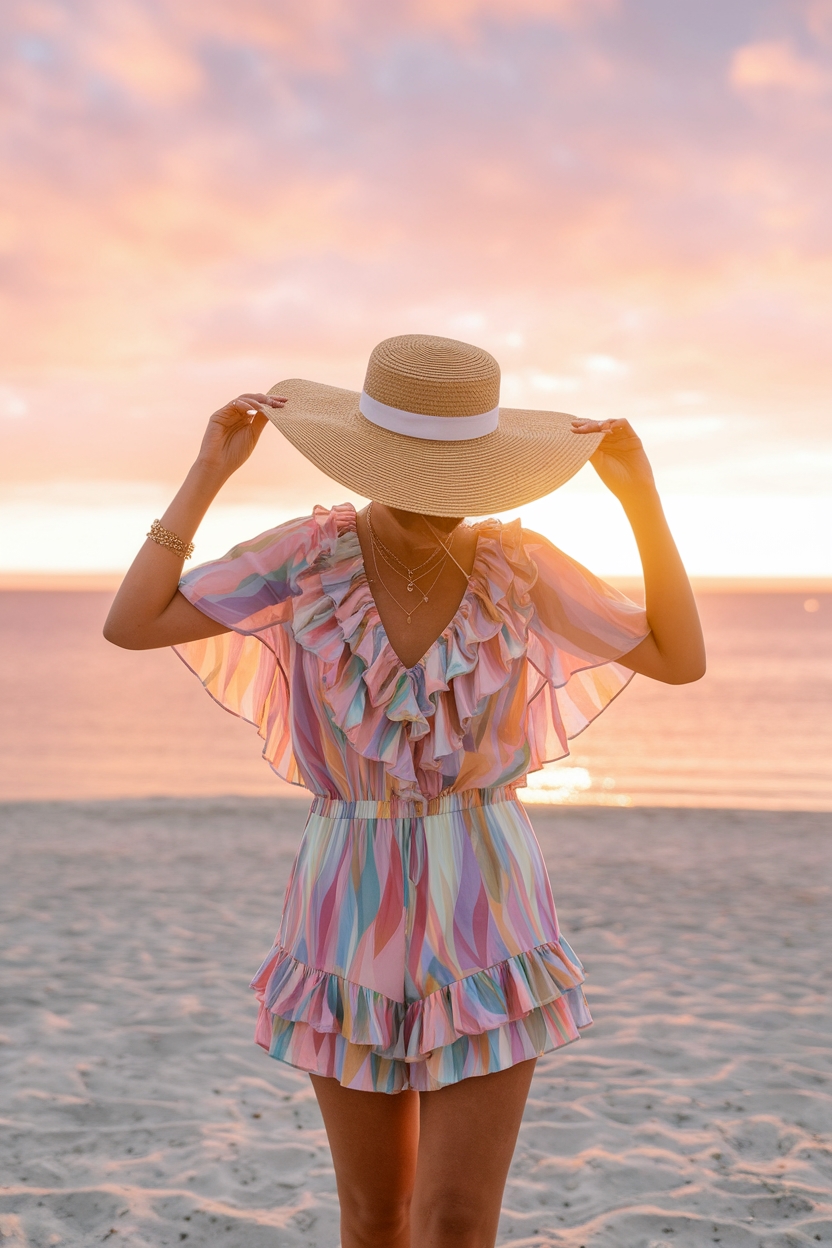 stylish beach day ensemble