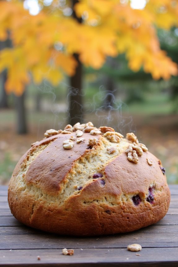 campfire cranberry walnut bread