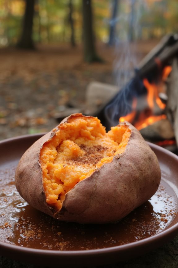 campfire smoky sweet potatoes