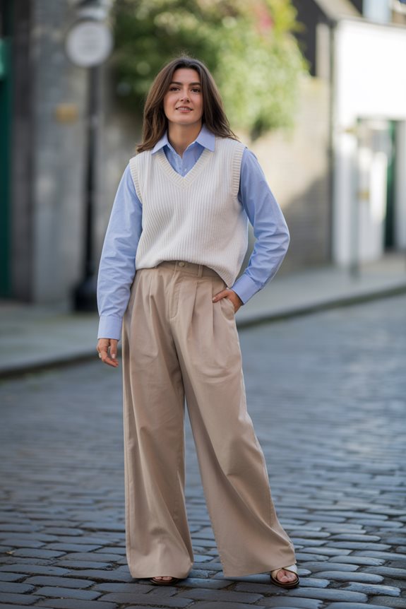 chic layered casual outfit