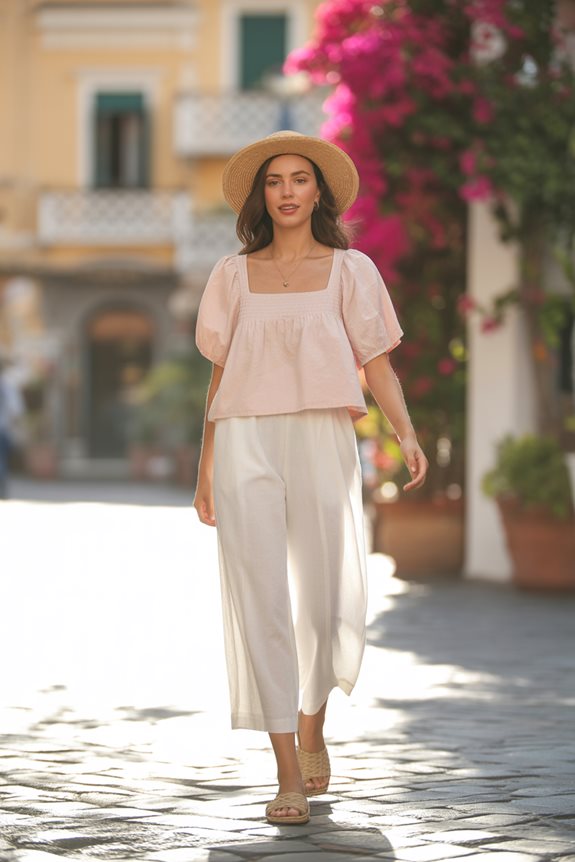 chic seaside lunch outfit