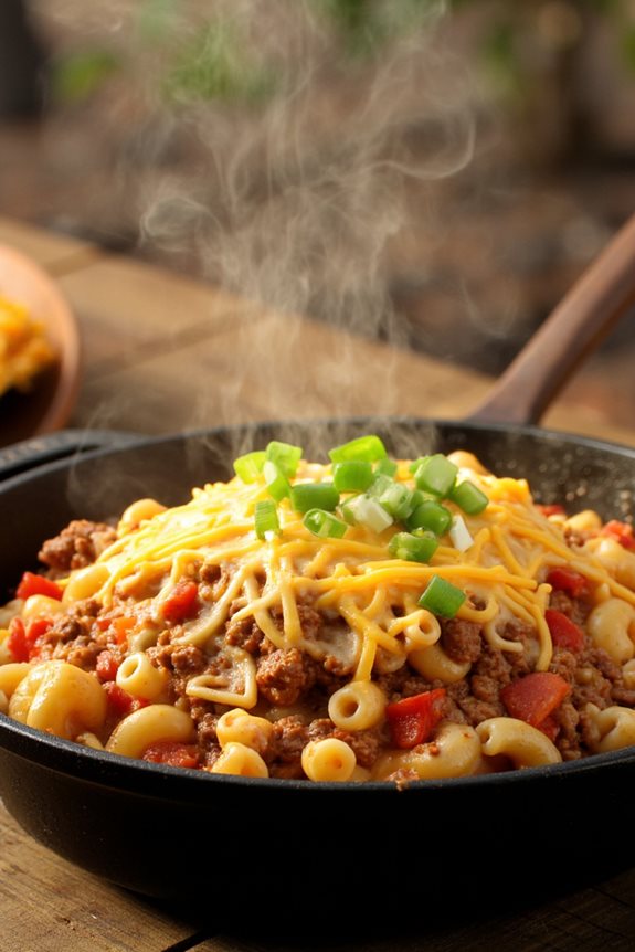 chili mac skillet recipe