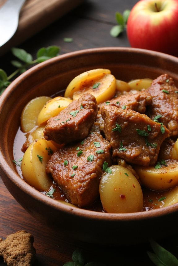 comforting apple cider pork