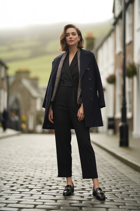 cozy business chic outfit