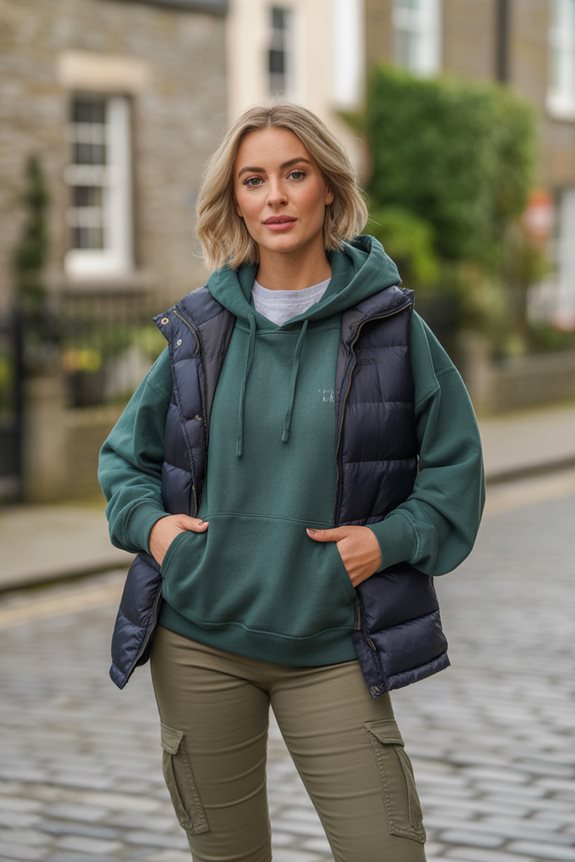 cozy casual layered outfit