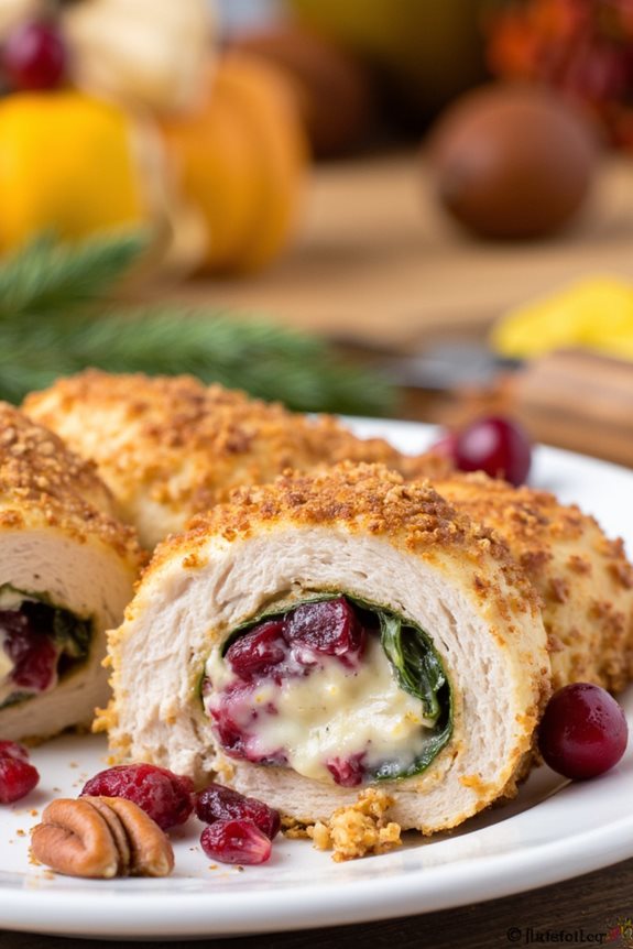 cranberry pecan stuffed chicken