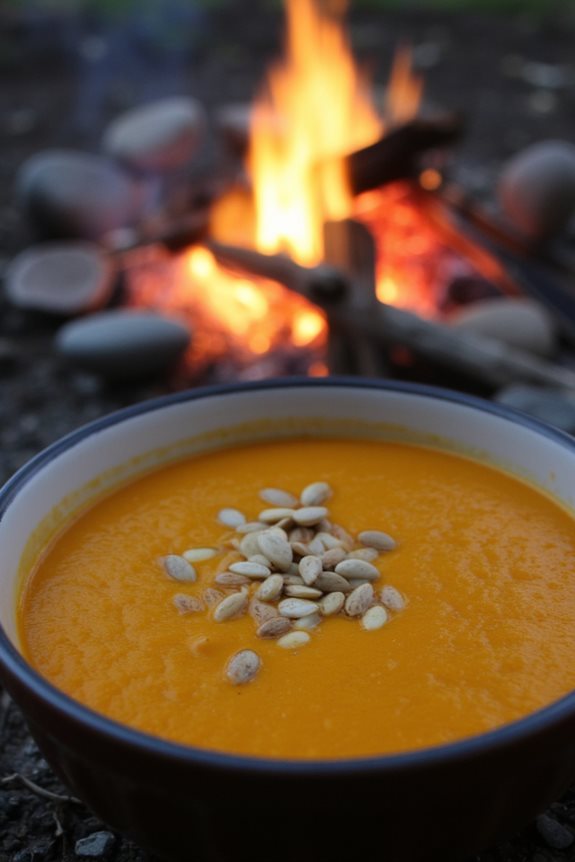 creamy campfire pumpkin soup