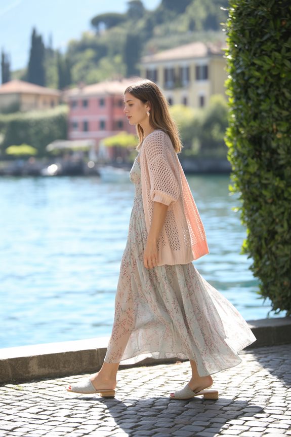 dreamy lakeside stroll outfit