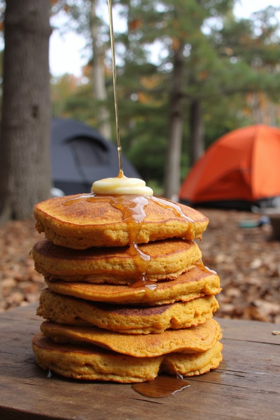 fluffy pumpkin pancakes camping recipe