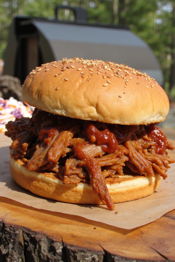 griddled bbq pulled pork