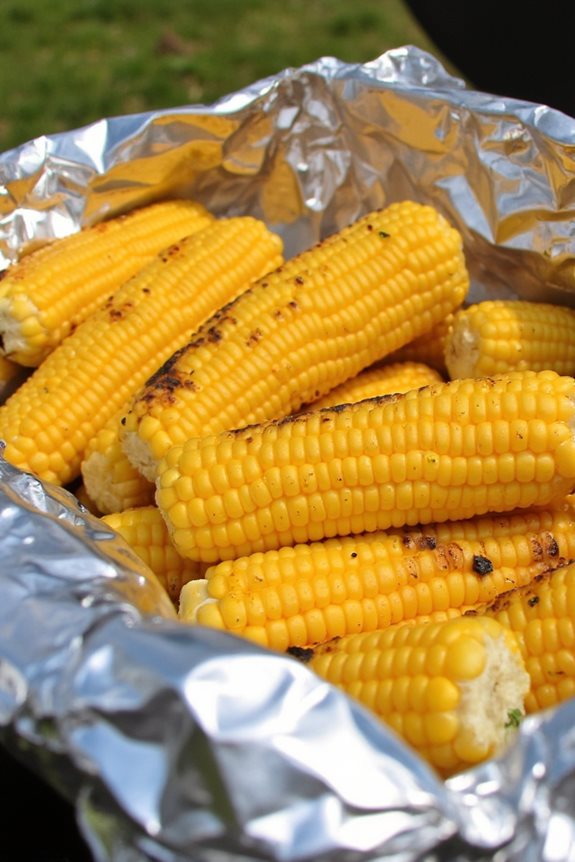 grilled corn with herb butter