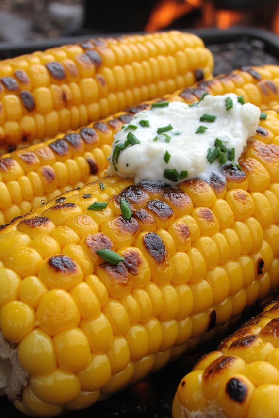 grilled corn with herb butter