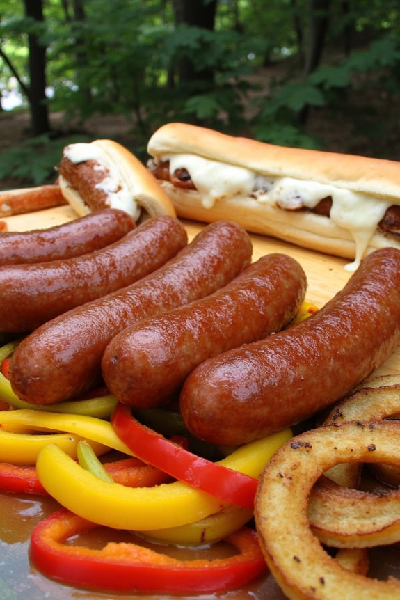 grilled sausage and peppers delight