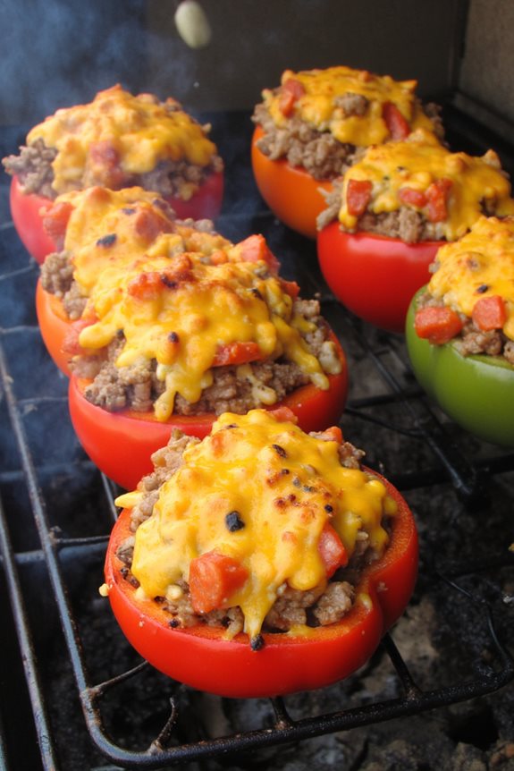 grilled stuffed bell peppers delight
