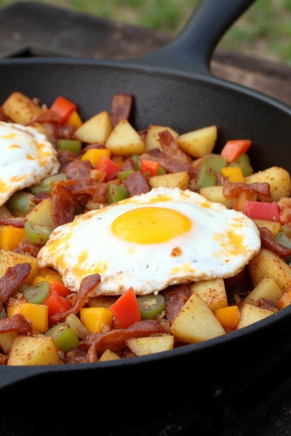 hearty camping breakfast skillet