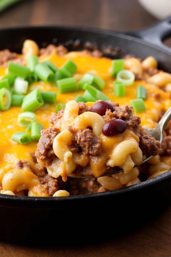 hearty chili mac skillet