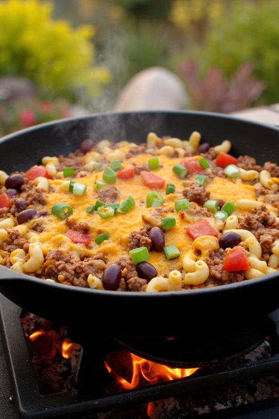 hearty chili mac skillet