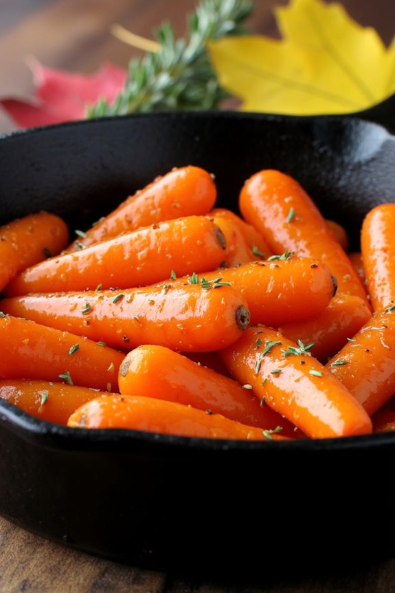 honey glazed carrots skillet
