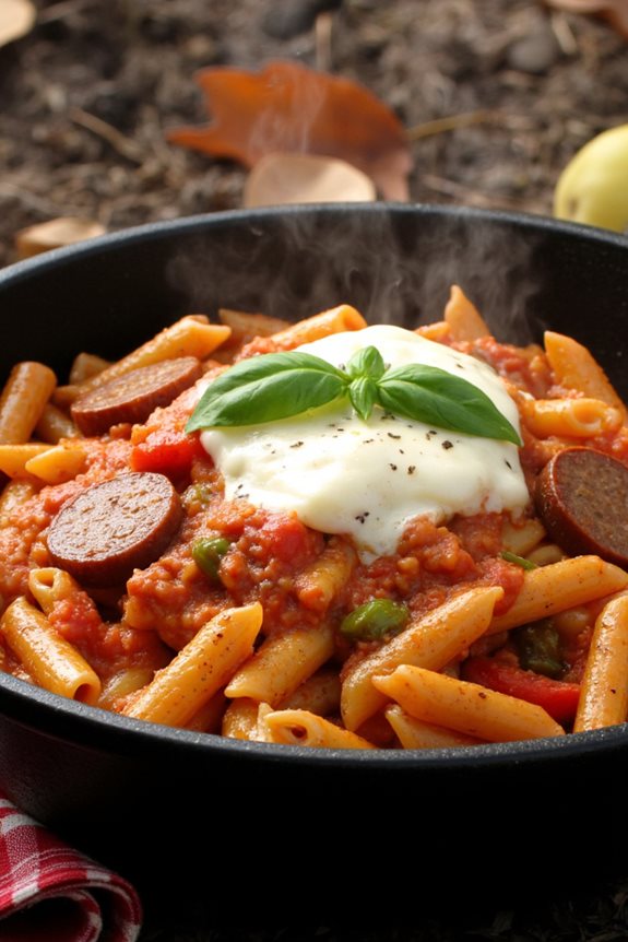 one pot hearty sausage pasta