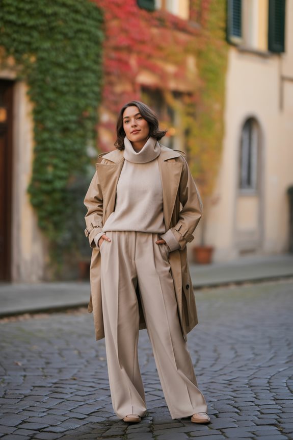 chic beige monochrome outfit