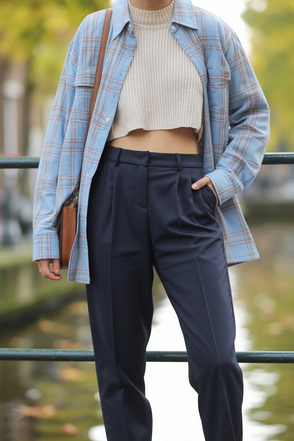 chic layered museum outfit