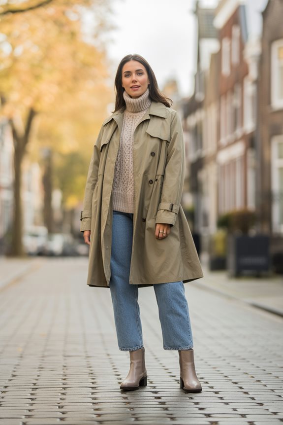chic rainy day outfit