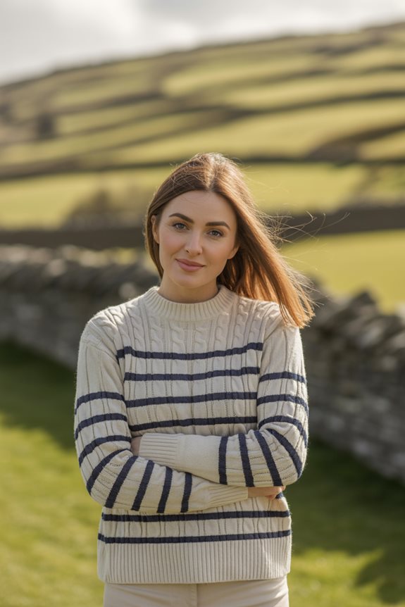 chic striped textured top