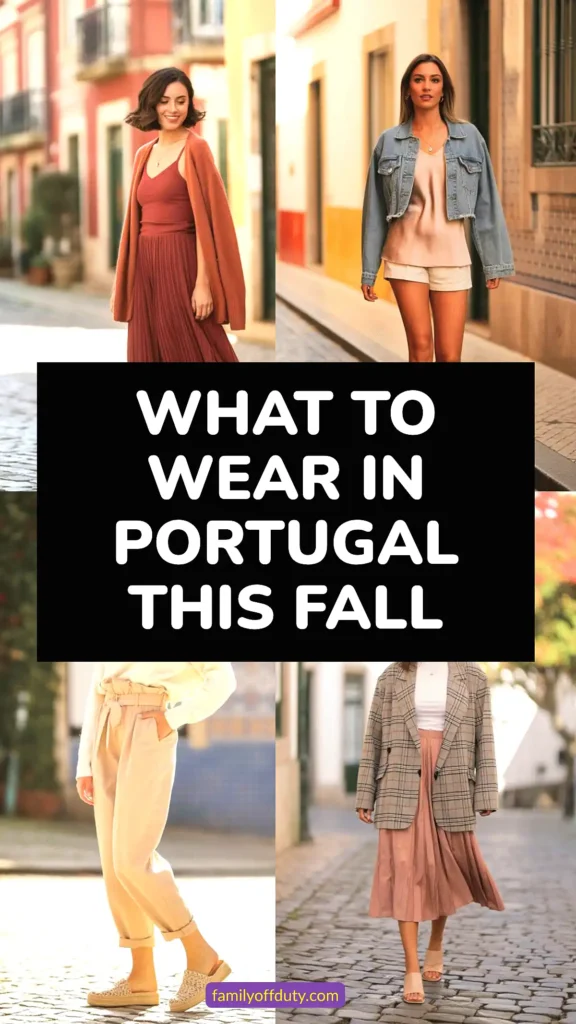 Stylish fall fashion ideas for Portugal, featuring cozy layers and chic street style looks.