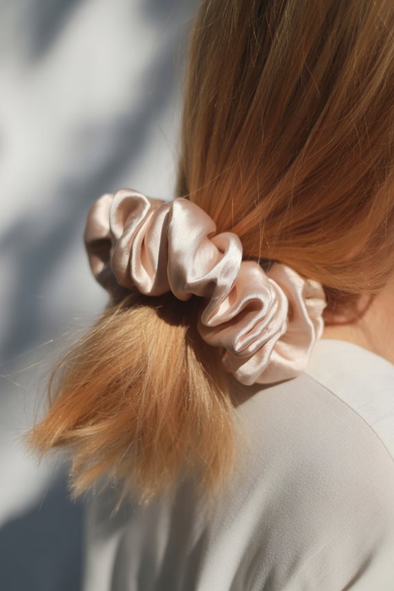 silk scrunchies prevent hair damage