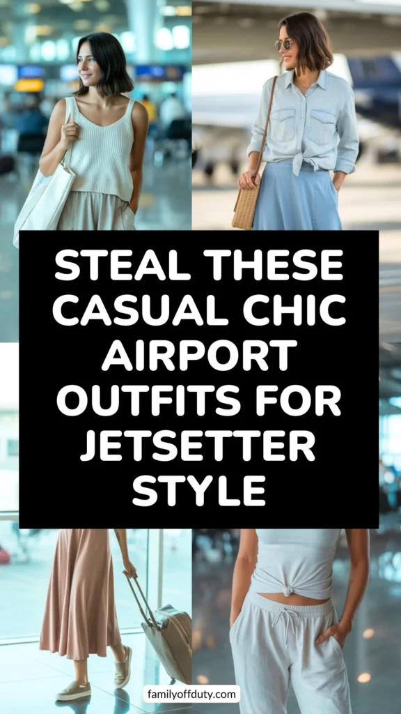 Casual chic airport outfits for jetsetter style inspiration, featuring travel-ready fashion looks.