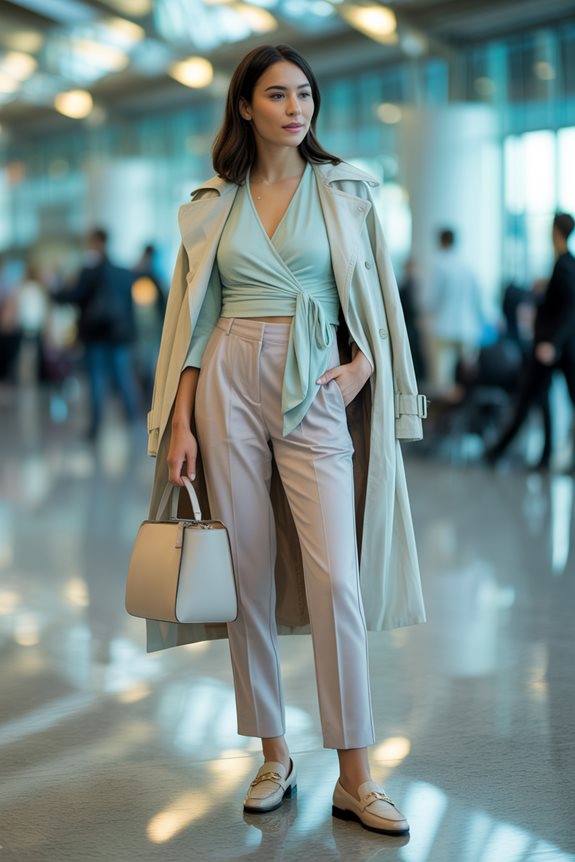 chic airport fashion ensemble