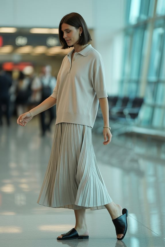 chic airport lounge outfit