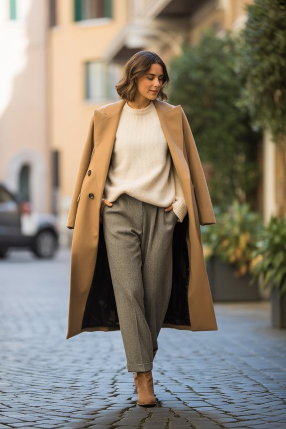 chic winter layering ensemble