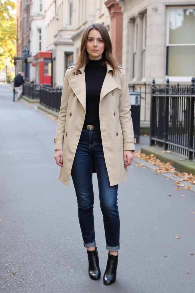 cozy chic rainy outfit