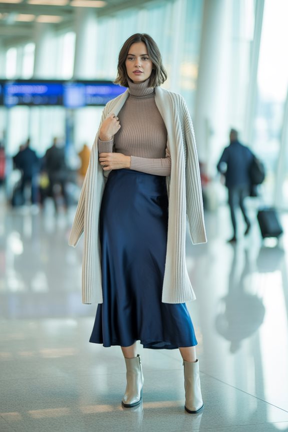cozy chic travel outfit