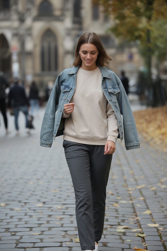 casual chic layered outfit