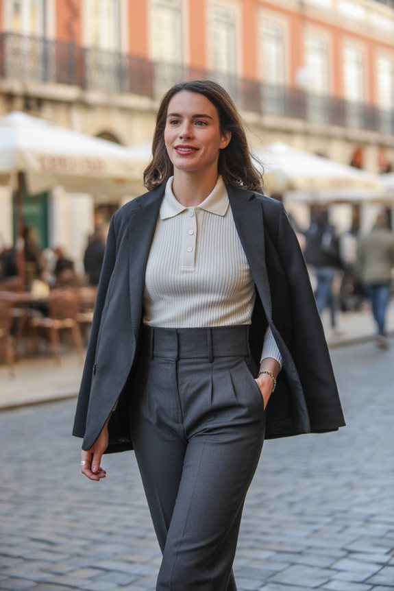 chic casual cafe outfit