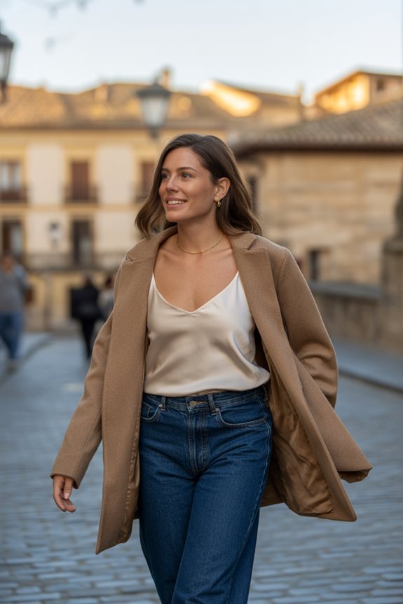 chic casual layering outfit