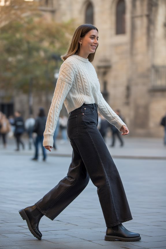 cozy chic coffee outfit