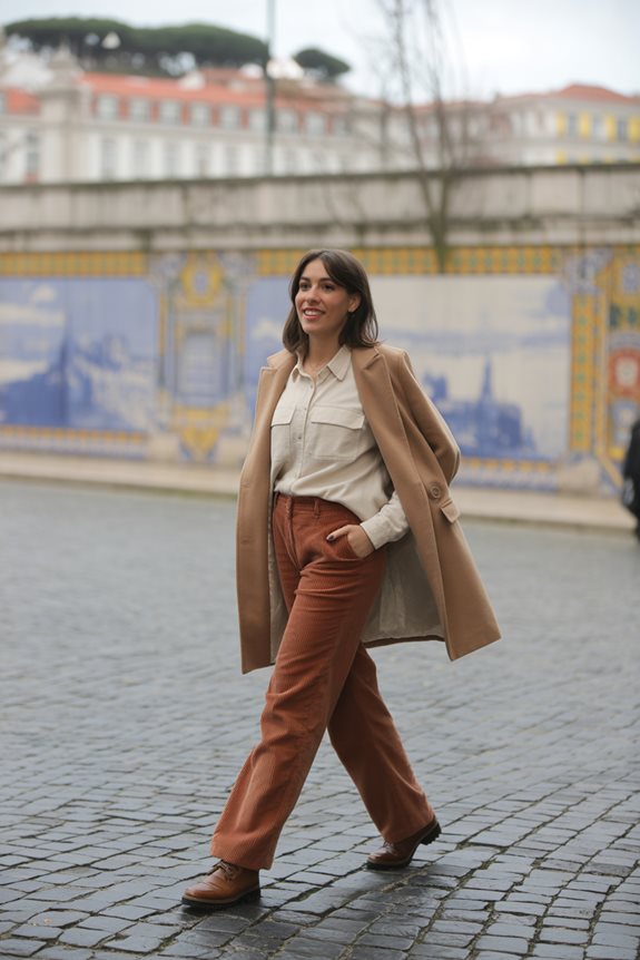 stylish warm layered outfit