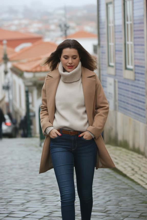 stylish winter coffee outfit